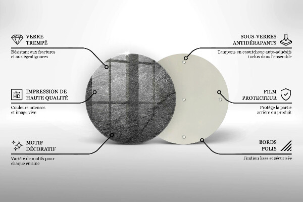 Üveg vágódeszka Kő textúra