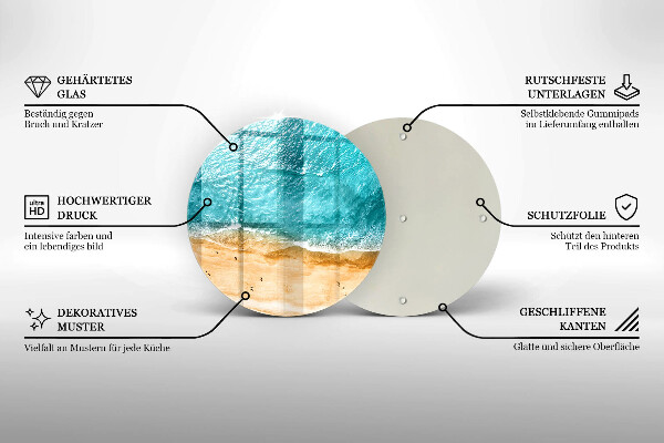 Üveg vágódeszka Tengerpart és tenger