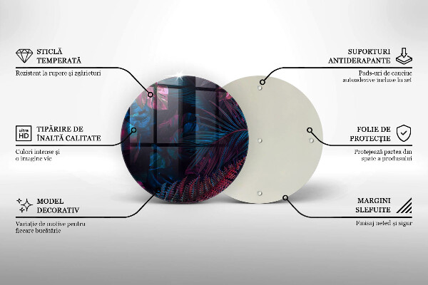 Üveg vágódeszka Sötét dzsungel