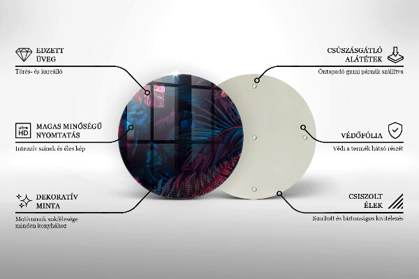 Üveg vágódeszka Sötét dzsungel