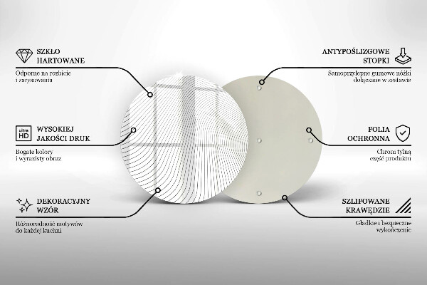 Üveg vágódeszka Modern vonalak minta