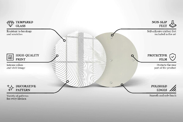 Üveg vágódeszka Modern vonalak minta
