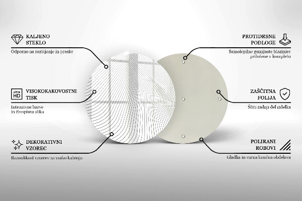 Üveg vágódeszka Modern vonalak minta