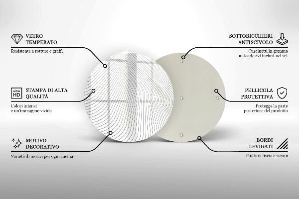 Üveg vágódeszka Modern vonalak minta