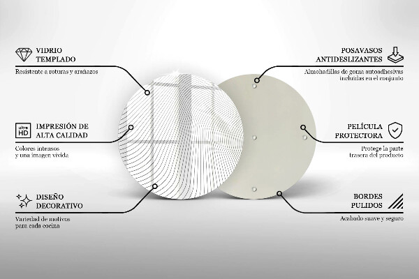 Üveg vágódeszka Modern vonalak minta