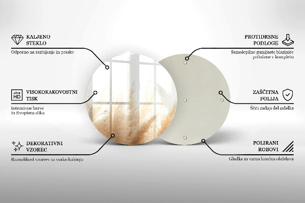 Üveg vágódeszka Pampa fű