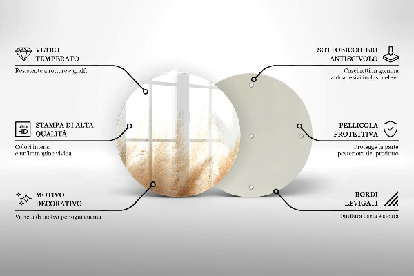 Üveg vágódeszka Pampa fű