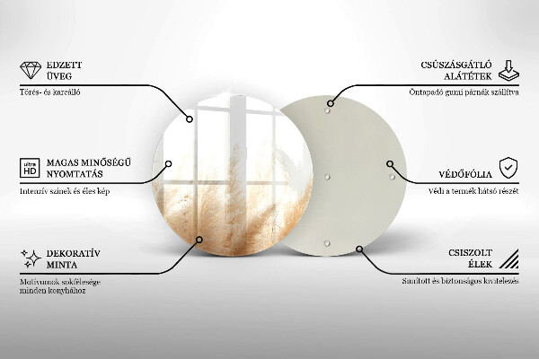 Üveg vágódeszka Pampa fű