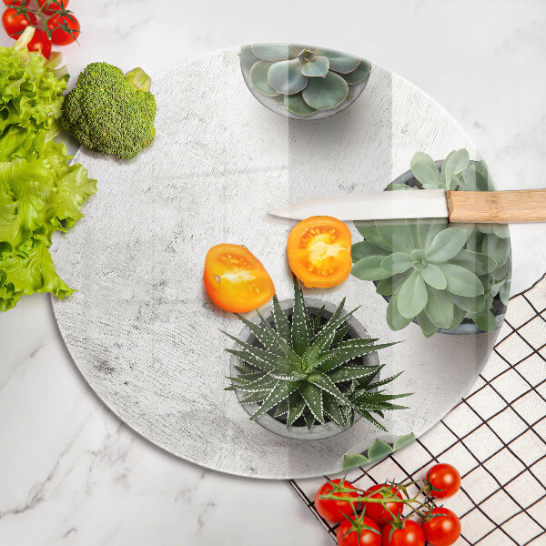 Üveg vágódeszka Pozsgás növények betonon