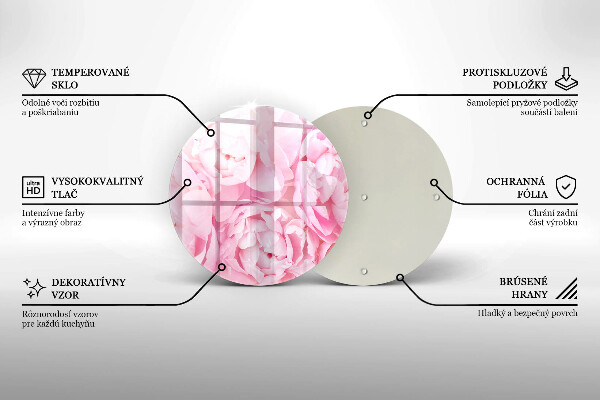 Üveg vágódeszka Finom bazsarózsa
