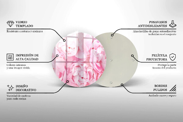 Üveg vágódeszka Finom bazsarózsa