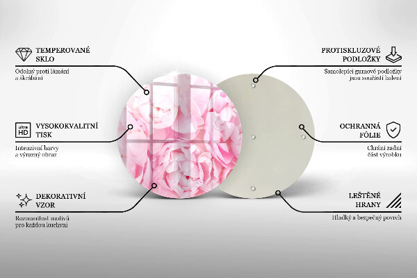Üveg vágódeszka Finom bazsarózsa