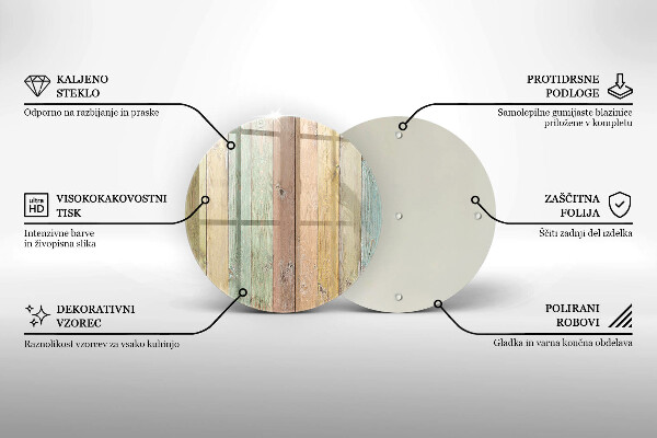 Üveg vágódeszka Színes vintage táblák