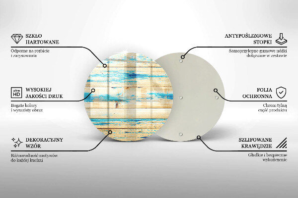 Üveg vágódeszka Retro fa táblák