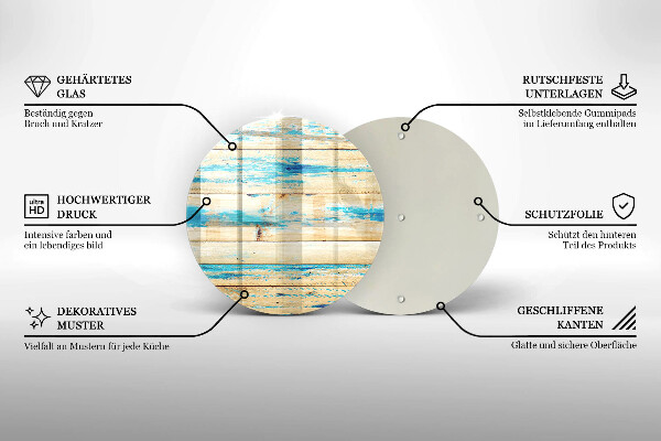 Üveg vágódeszka Retro fa táblák