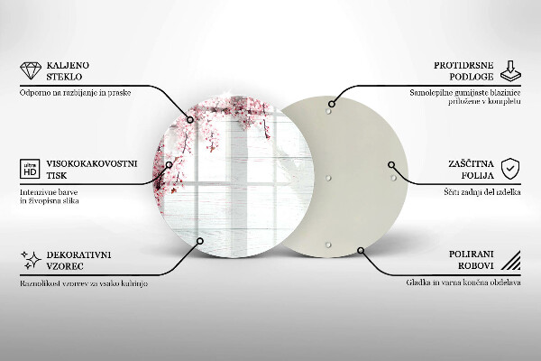 Üveg vágódeszka Virágok a táblákon