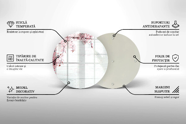 Üveg vágódeszka Virágok a táblákon