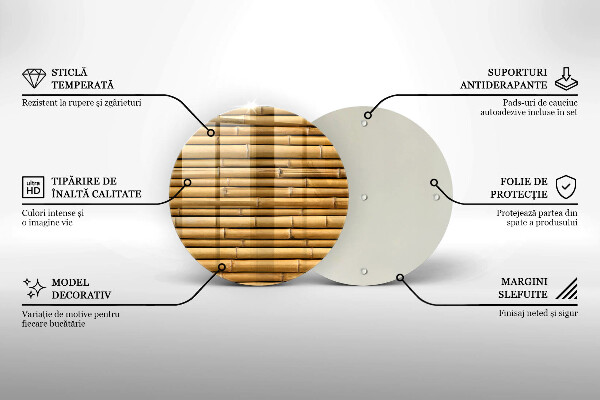 Üveg vágódeszka Természet boho bambusz