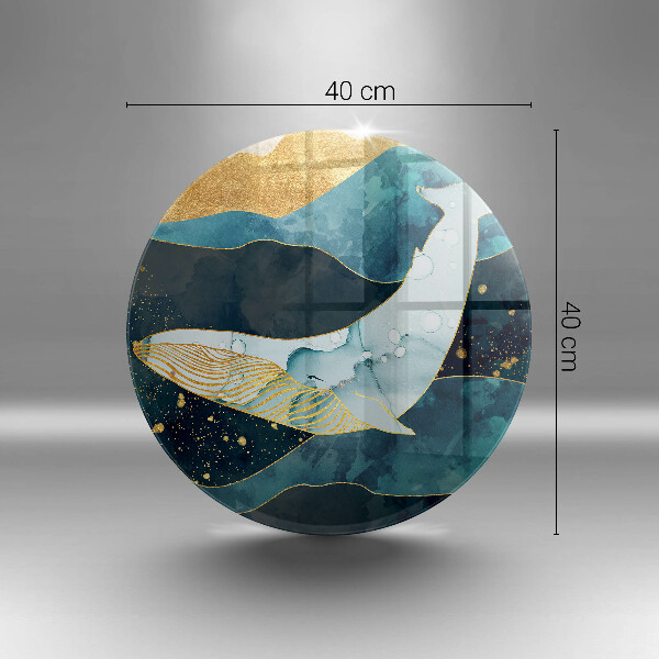 Üveg vágódeszka Bálna absztrakció