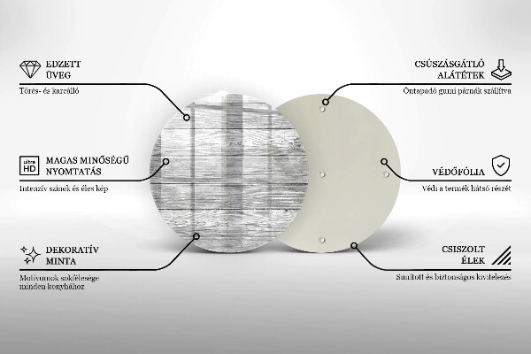 Üveg vágódeszka Régi fa táblák
