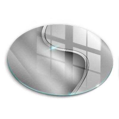 Üveg vágódeszka Absztrakt ezüst fém