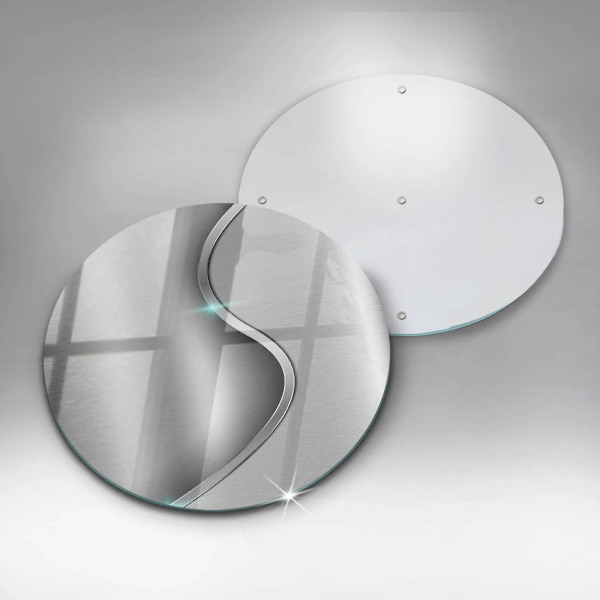 Üveg vágódeszka Absztrakt ezüst fém