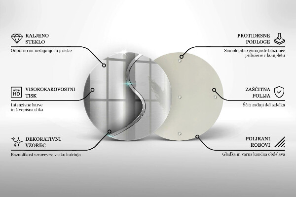 Üveg vágódeszka Absztrakt ezüst fém