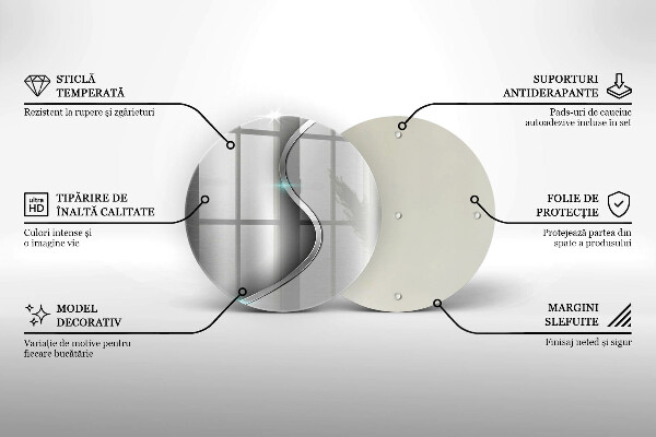 Üveg vágódeszka Absztrakt ezüst fém