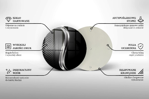 Üveg vágódeszka Fém szerkezet