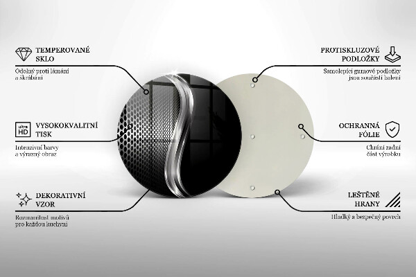 Üveg vágódeszka Fém szerkezet