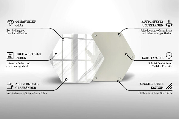 Üveg vágódeszka Finom márvány
