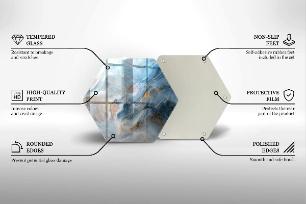 Üveg vágódeszka Márvány textúra