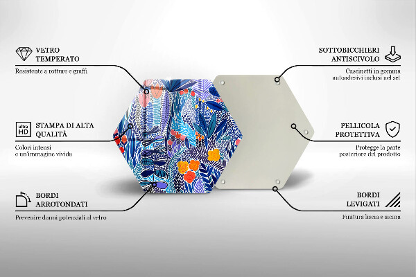 Üveg vágódeszka Festett rét