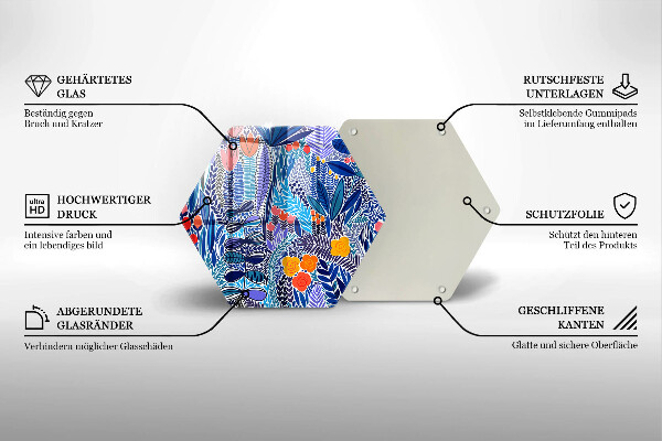 Üveg vágódeszka Festett rét