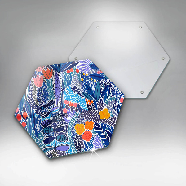 Üveg vágódeszka Festett rét