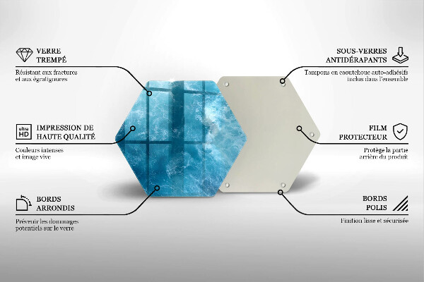 Üveg vágódeszka Nyílt víz