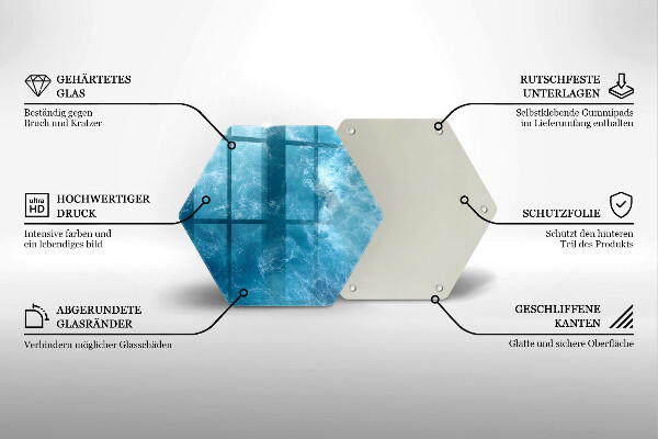 Üveg vágódeszka Nyílt víz