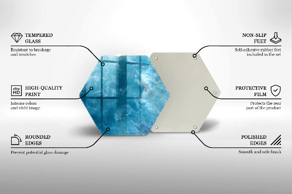 Üveg vágódeszka Nyílt víz