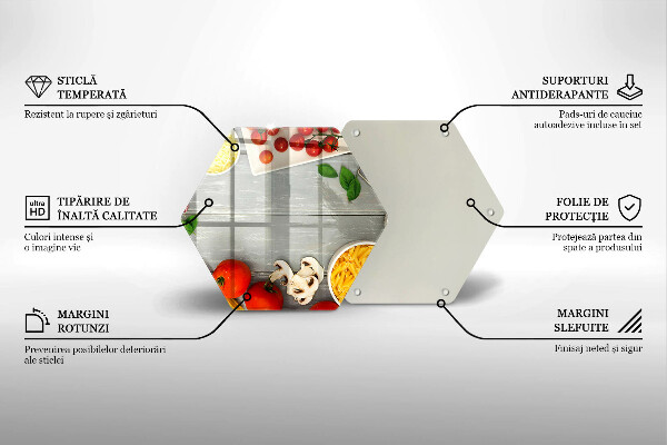 Üveg vágódeszka Konyhai étel