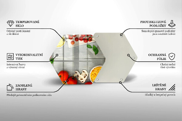 Üveg vágódeszka Konyhai étel