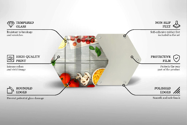 Üveg vágódeszka Konyhai étel