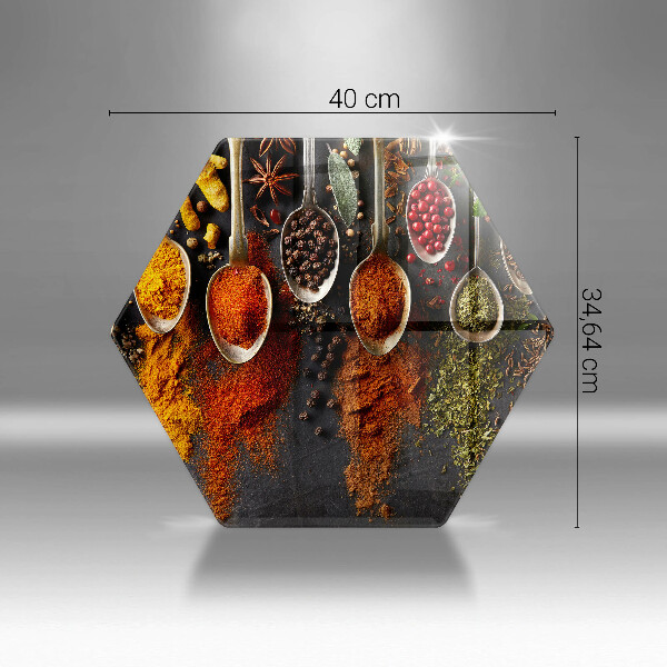 Üveg vágódeszka Fűszeres kanalak