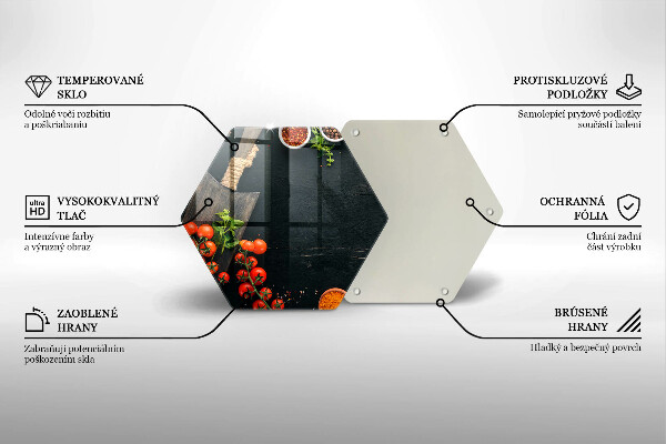 Üveg vágódeszka koktélparadicsom