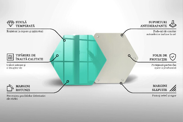Üveg vágódeszka Zöld szín