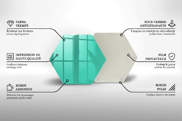 Üveg vágódeszka Zöld szín