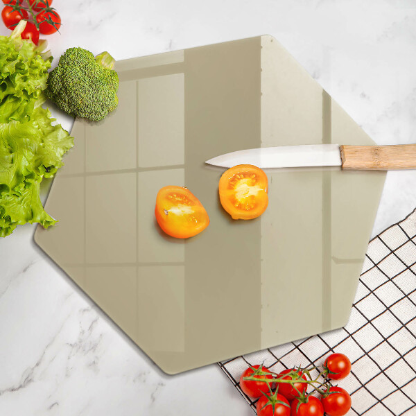 Üveg vágódeszka Bézs színű