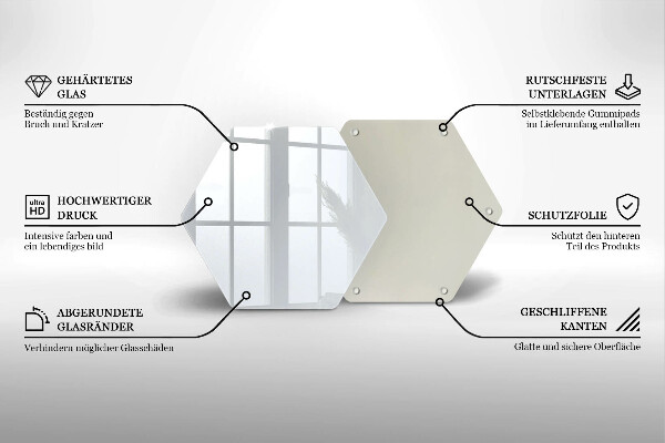 Üveg vágódeszka fehér szín