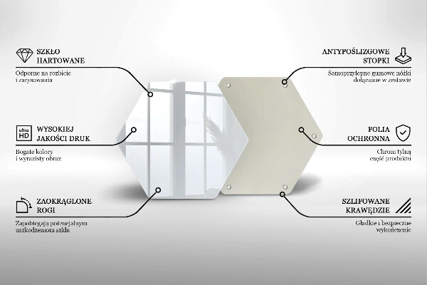 Üveg vágódeszka fehér szín