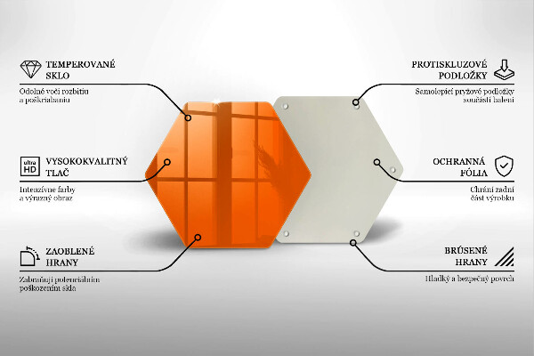 Üveg vágódeszka narancsszín