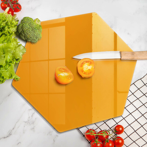 Üveg vágódeszka Sötét sárga színű